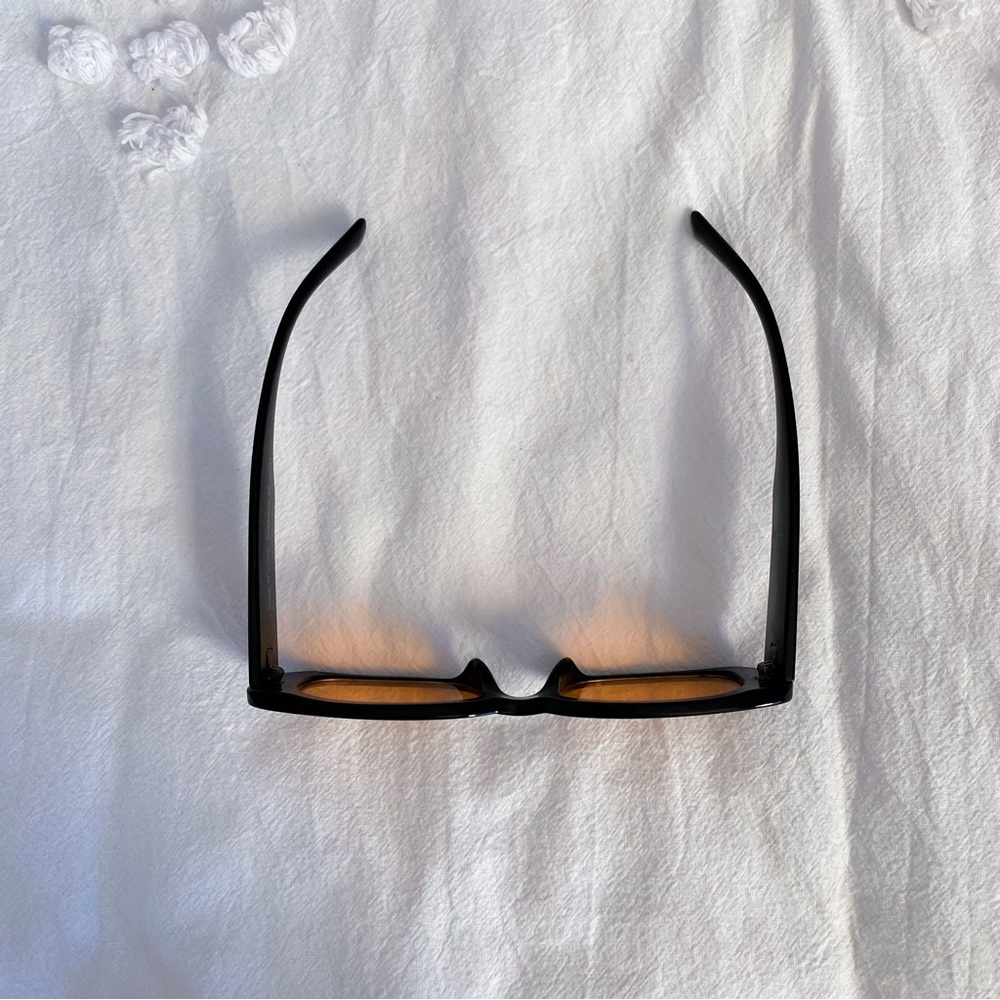 Black & Orange Rectangle Sunglasses - image 4